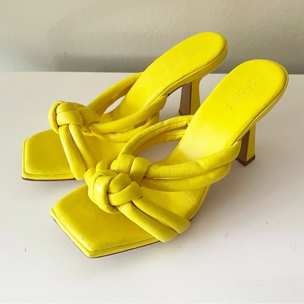 SAKS FITH AVENUE Colletion‎ leather knot heels